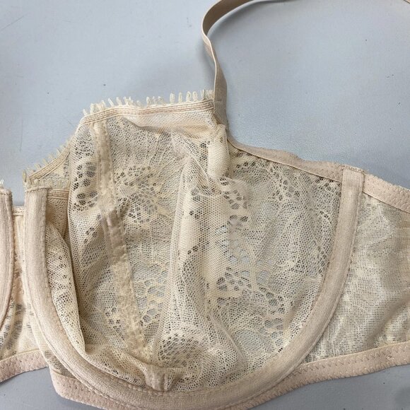 NEW CHANTELLE Women’s Day to Night Lace Unlined Demi Bra Nude Size 34 DDD - Picture 3 of 13